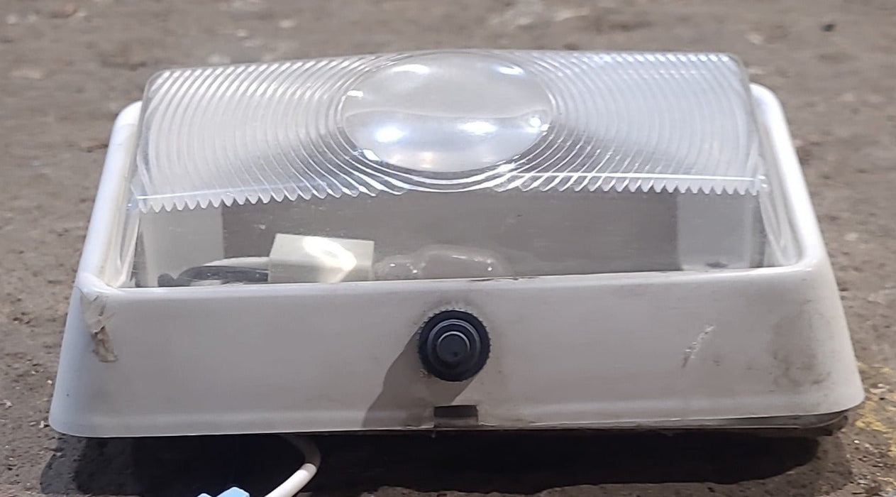 Used Porch Light - Clear Lens -  5 3/4" X 3 1/2" - Has switch