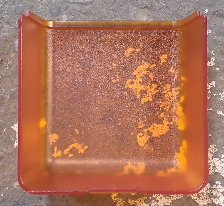 Used Porch Light Replacement Lens, Amber 3 3/4" X 3 3/4"