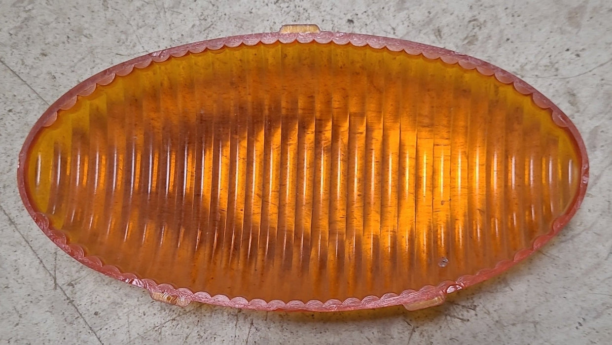 Used Porch Light Replacement Lens, Amber 5 1/2" X 2 3/4"