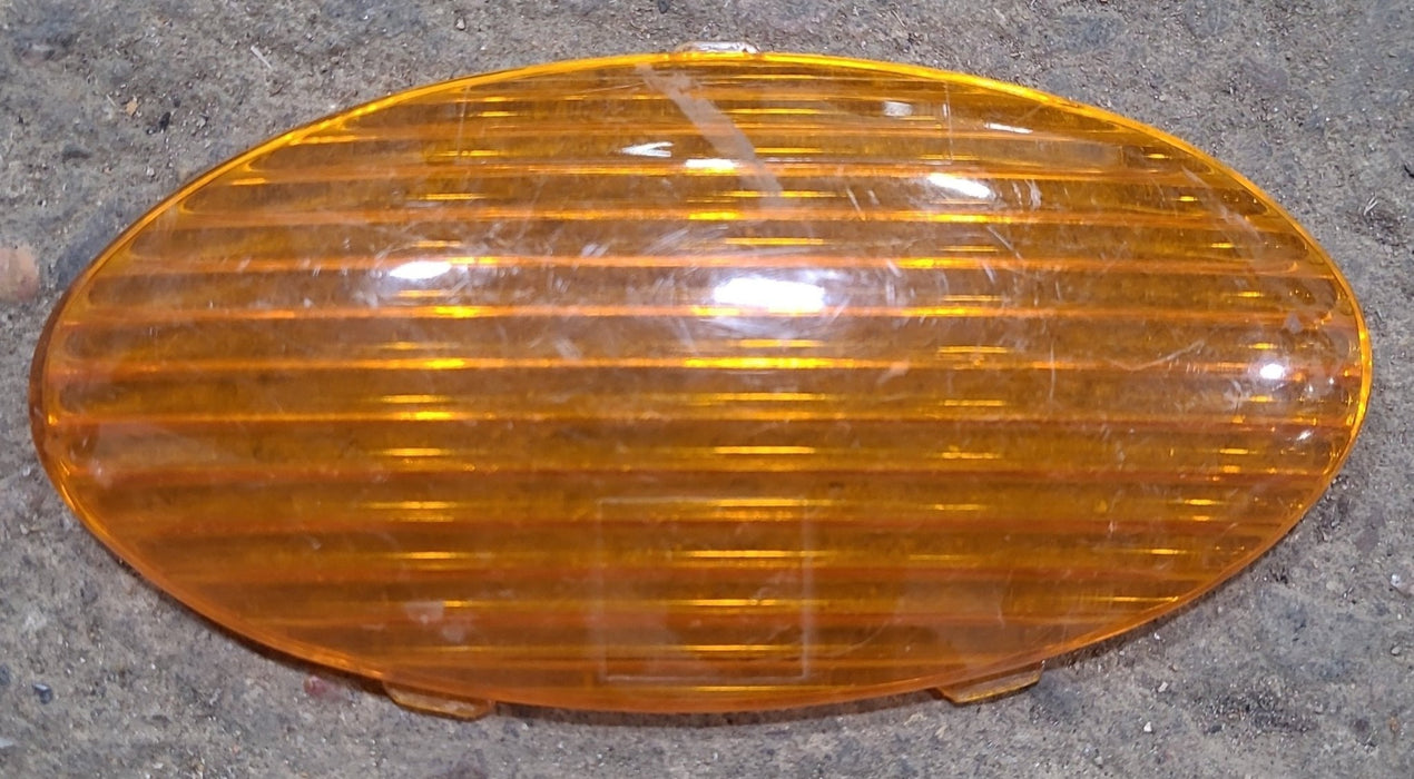 Used Porch Light Replacement Lens, Amber 5 1/2" X 2 3/4"