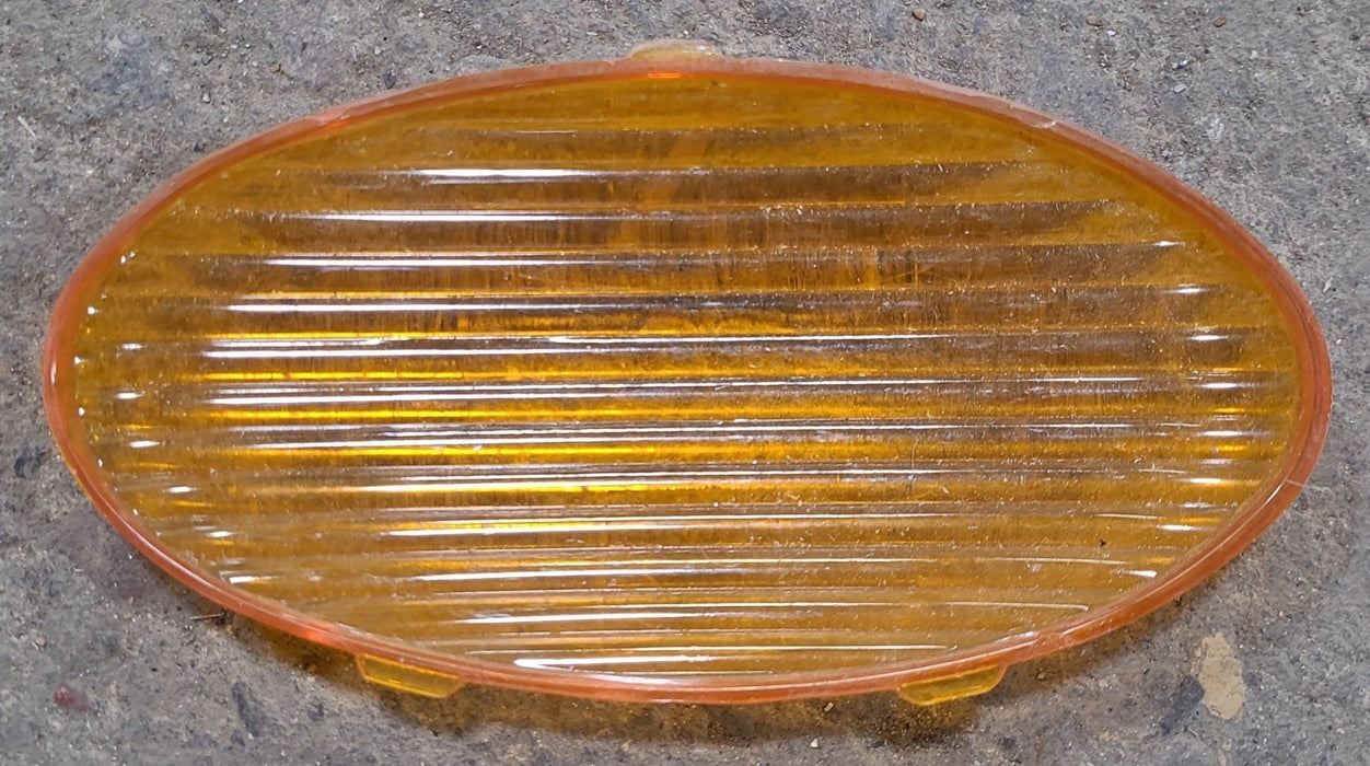 Used Porch Light Replacement Lens, Amber 5 1/2" X 2 3/4"
