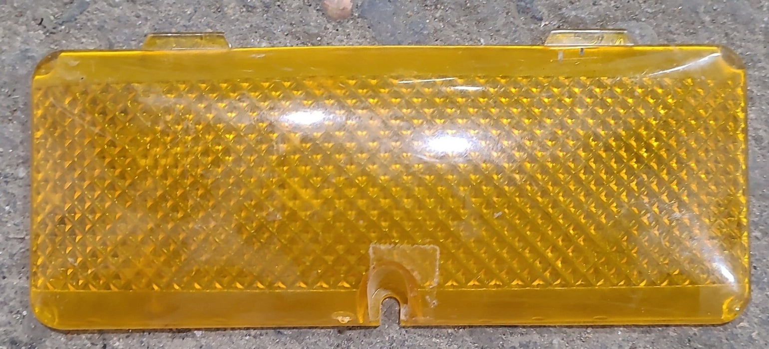 Used Porch Light Replacement Lens, Amber 5 7/8" X 2 3/8"