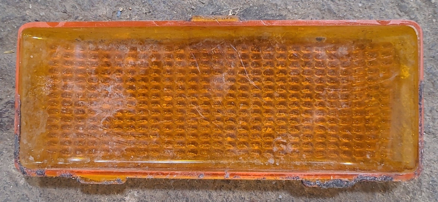 Used Porch Light Replacement Lens, Amber 5 7/8" X 2 3/8"