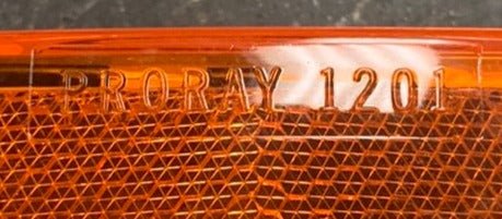 Used PRORAY 1201 - SAE-AP2-03 D.O.T. Replacement Lens for Marker Light - Amber