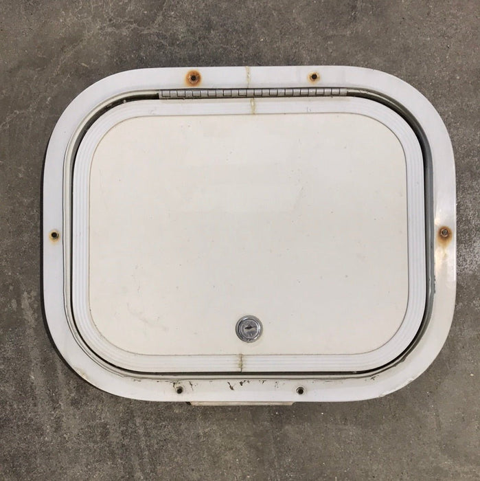 Used Radius Cargo / compartment Door 11 3/4" W x 9 1/4" L x 1/2" D