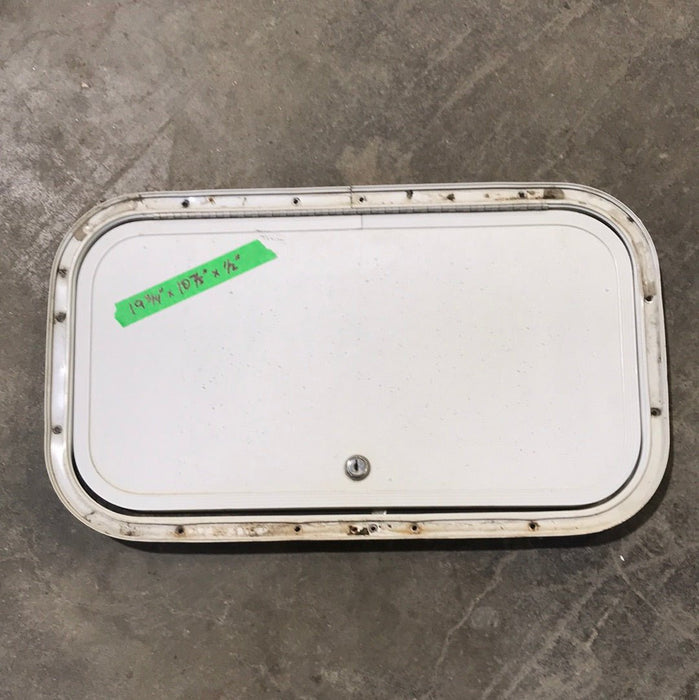 Used Radius Cargo / compartment Door 19 3/4" W x 10 7/8" L x 1/2" D