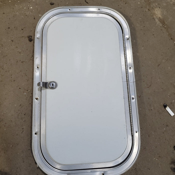 Used Radius Cargo / compartment Door 19 3/4" X 10 3/4" X 1/2"D - Young Farts RV Parts