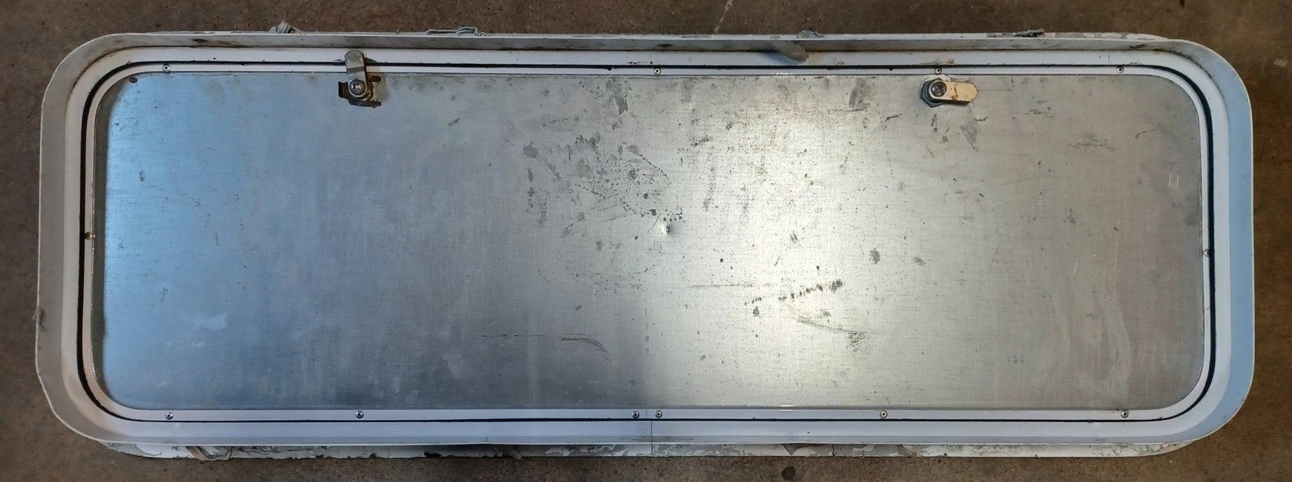 Used Radius Cargo / compartment Door 37 7/8" x 12 7/8" x 1 7/8" - Young Farts RV Parts