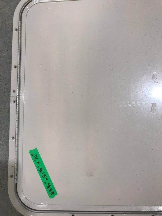 Used Radius Corner cargo door  23 3/4" W  x 21 3/4" H x  1/2" D