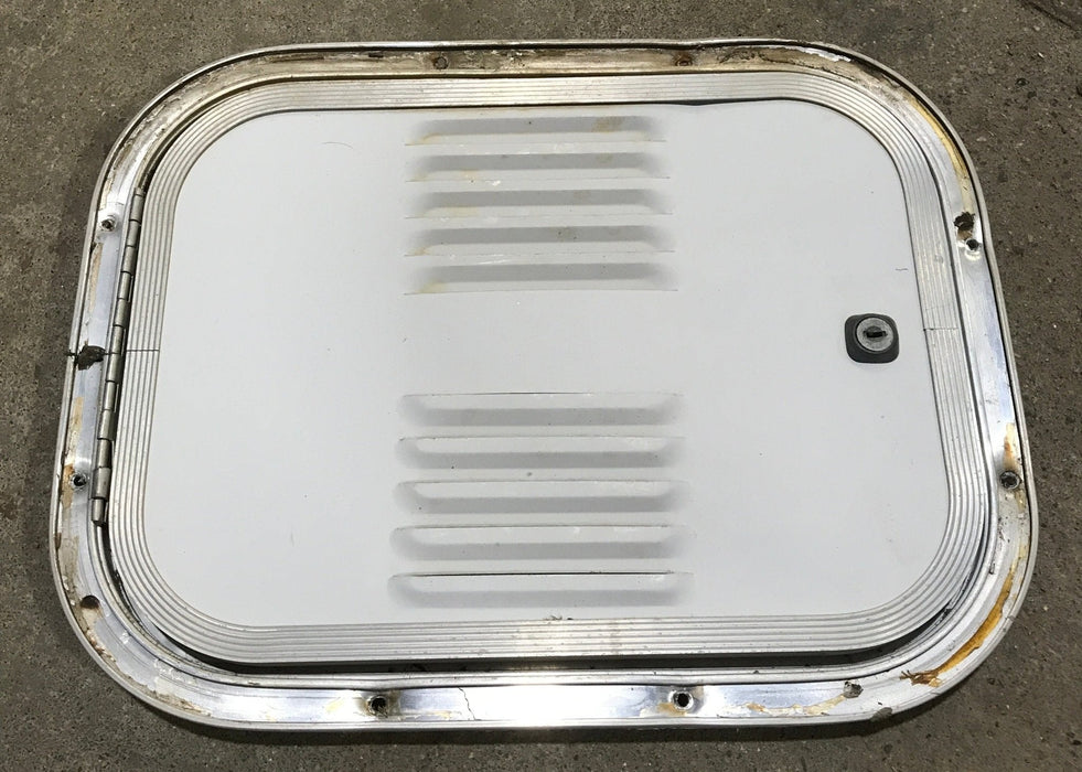 Used Radius Cornered Battery / Propane Cargo Door 14 1/2" x 11" x 3/4" D