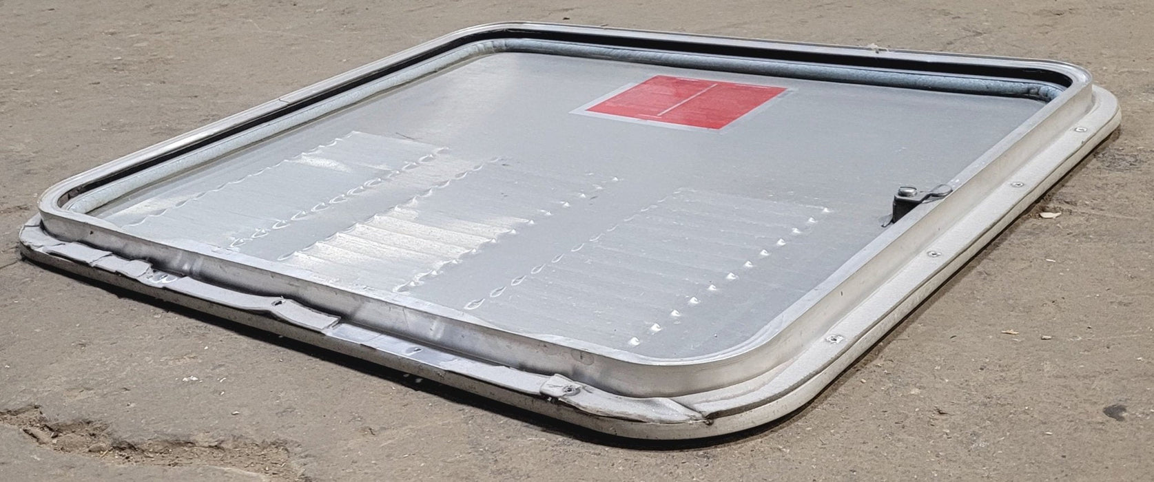 Used Radius Cornered Battery / Propane Cargo Door 25 3/4" x 21 7/8" x 3/4" D
