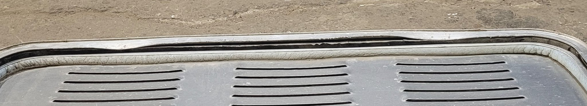 Used Radius Cornered Battery / Propane Cargo Door 25 3/4" x 21 7/8" x 3/4" D
