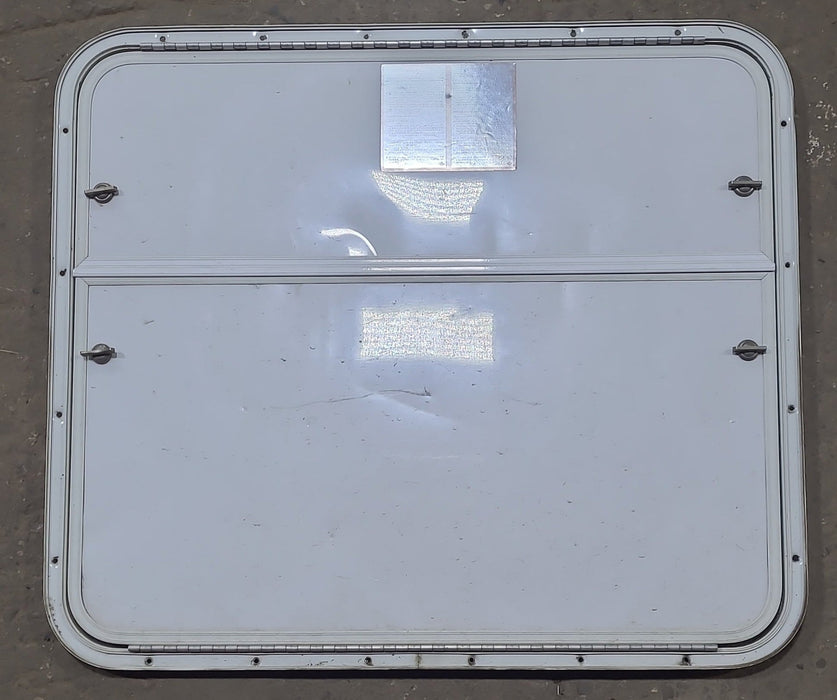 Used Radius Cornered Battery / Propane Cargo Door 29 3/4" x 25 3/4" x 3/4" D - Young Farts RV Parts