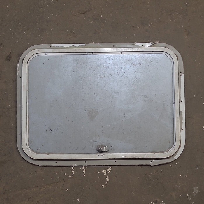 Used Radius Cornered Cargo/ Battery Box Door 20 7/8" x 14 7/8" x 1/2" D - Young Farts RV Parts