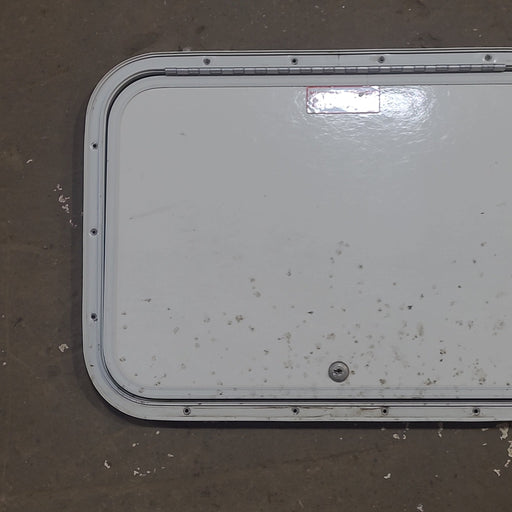 Used Radius Cornered Cargo/ Battery Box Door 20 7/8" x 14 7/8" x 1/2" D - Young Farts RV Parts