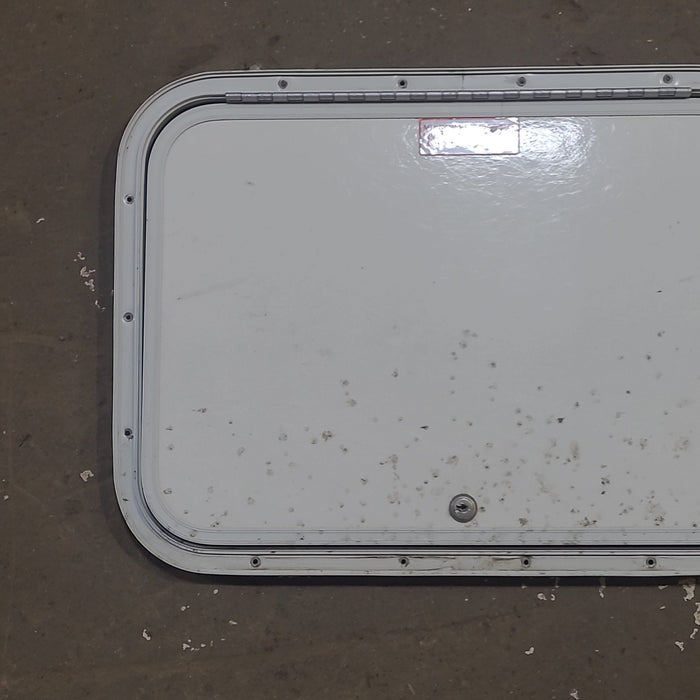 Used Radius Cornered Cargo/ Battery Box Door 20 7/8" x 14 7/8" x 1/2" D - Young Farts RV Parts