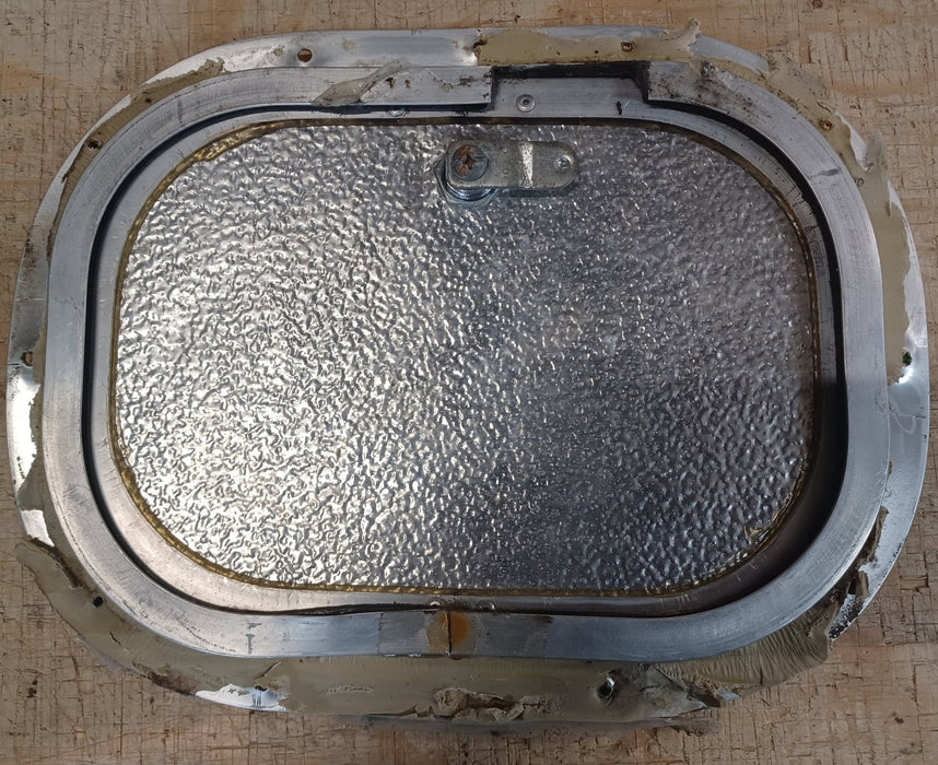 Used Radius Cornered Cargo Door 10 3/4" x 7 3/4" x 5/8" - Young Farts RV Parts