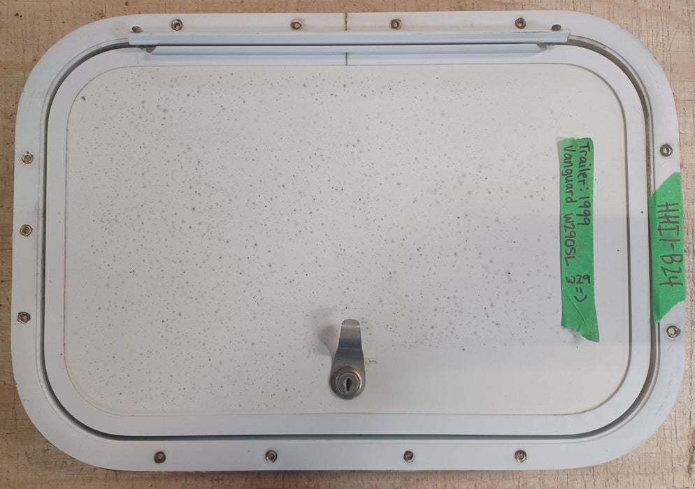 Used Radius Cornered Cargo Door 17 3/4" x 11 3/4" x 1 7/8"D - Young Farts RV Parts