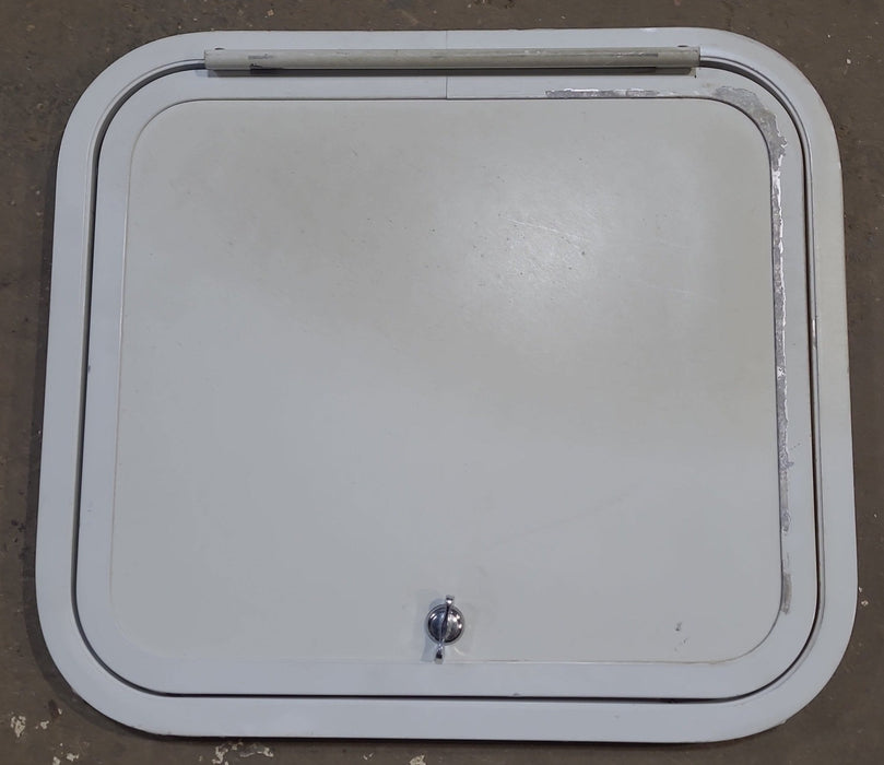 Used Radius Cornered Cargo Door 17" x 15" x 3/4" D - Young Farts RV Parts