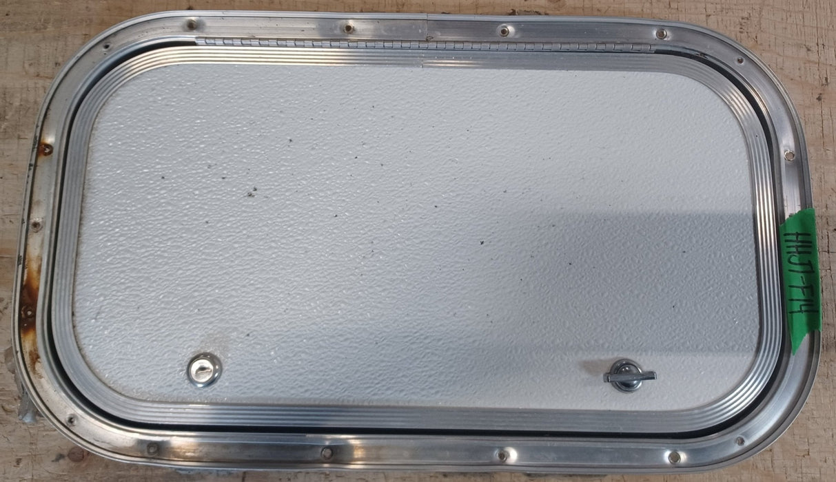 Used Radius Cornered Cargo Door 19 3/4" x 10 7/8" x 5/8" - Young Farts RV Parts