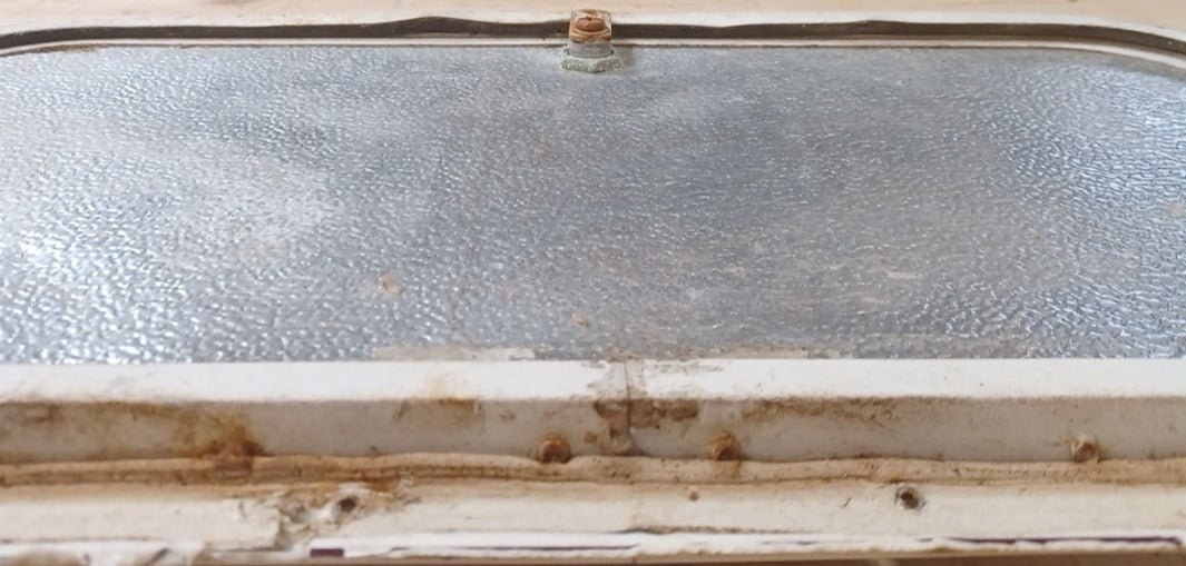 Used Radius Cornered Cargo Door 19 3/4" x 10 7/8" x 5/8"D - Young Farts RV Parts