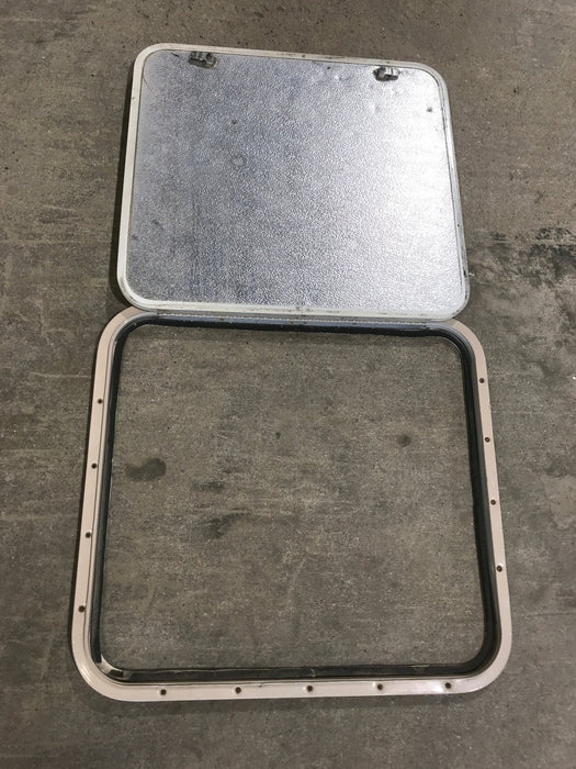 Used Radius Cornered Cargo Door 23 3/4" W  x 21 3/4" H x  1/2" D