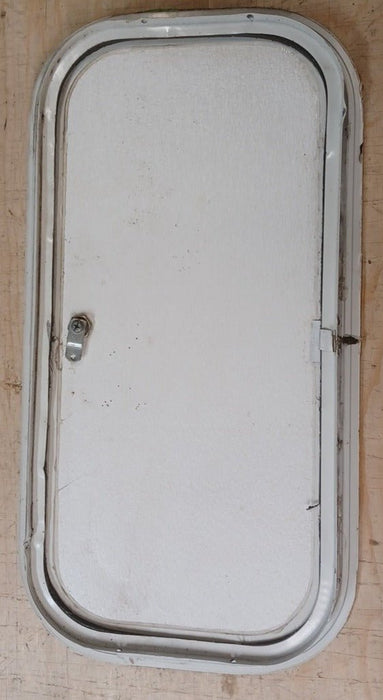 Used Radius Cornered Cargo Door 23 3/8" x 11 1/4" x 1 1/8"D - Young Farts RV Parts