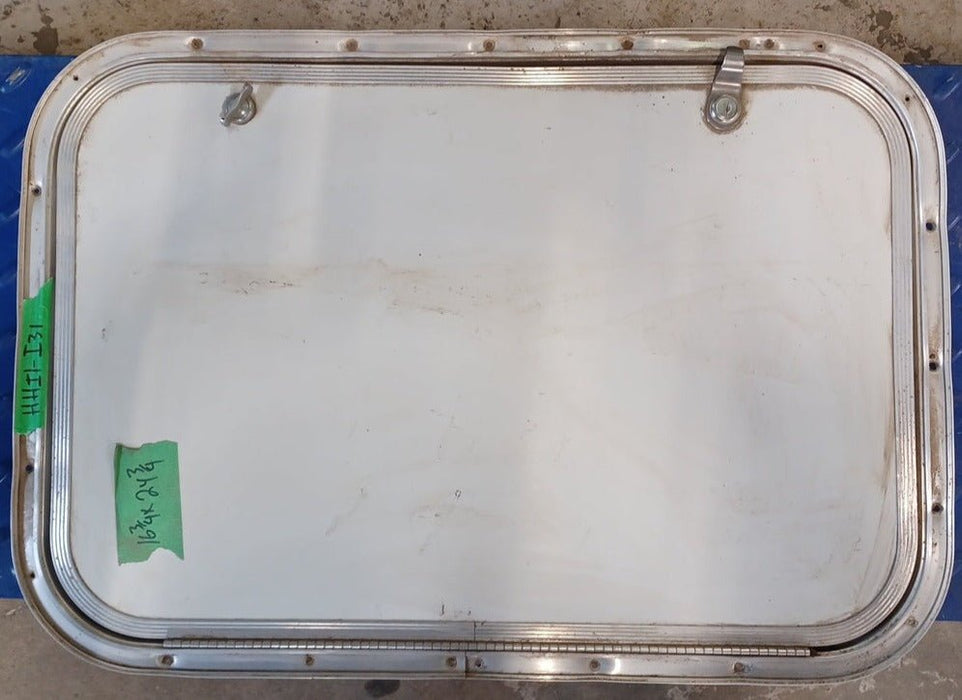 Used Radius Cornered Cargo Door 24 3/4" x 16 3/4" x 5/8"D - Young Farts RV Parts