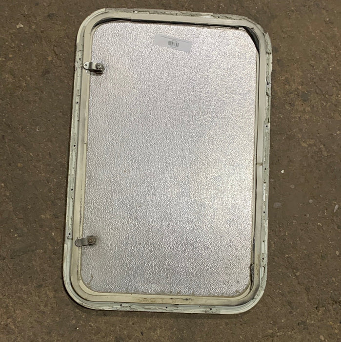 Used Radius Cornered Cargo Door 26 1/4" x 16 3/4" x 1/2"D - Young Farts RV Parts