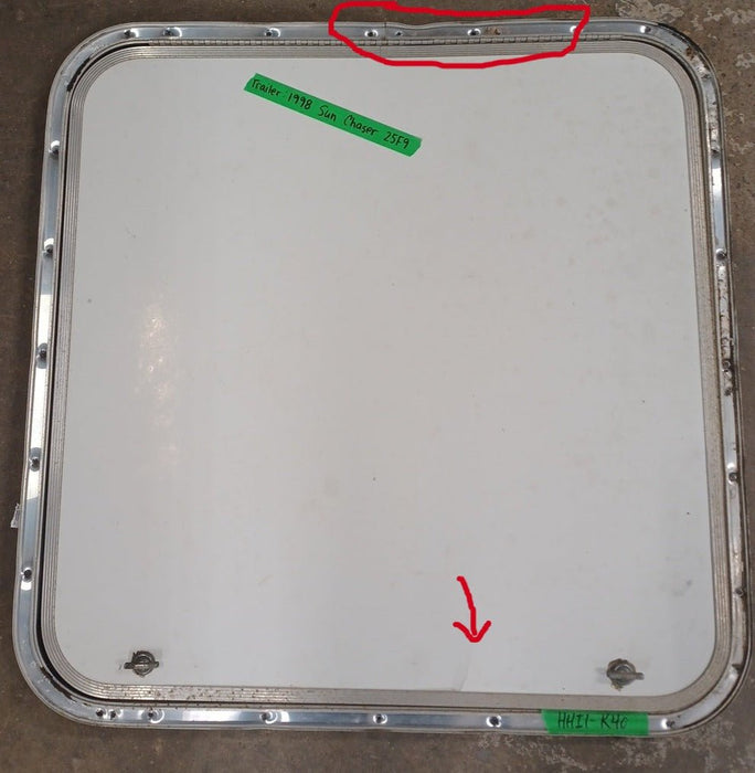 Used Radius Cornered Cargo Door 27 3/4" x 27 3/8" x 5/8"D - Young Farts RV Parts