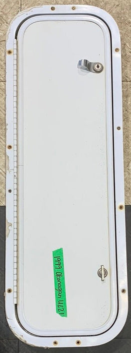 Used Radius Cornered Cargo Door 29 3/4" x 9 1/2" x 1 3/4"D - Young Farts RV Parts