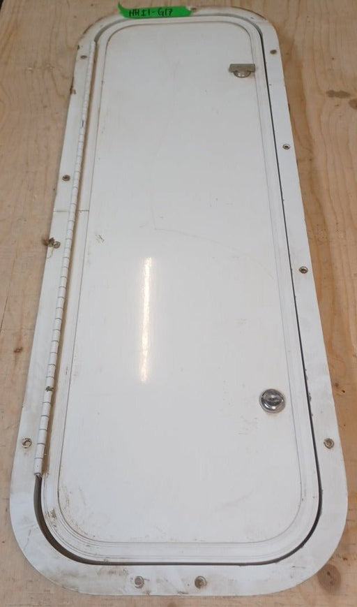 Used Radius Cornered Cargo Door 29 3/4" x 9 7/8" x 1 7/8"D - Young Farts RV Parts