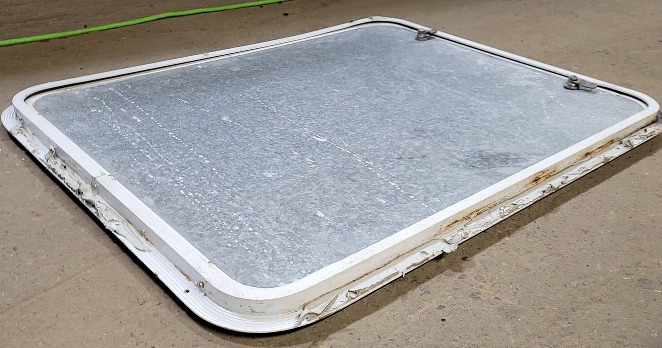 Used Radius Cornered Cargo Door 29 5/8" x 23 3/4" X 3/4" D - Young Farts RV Parts