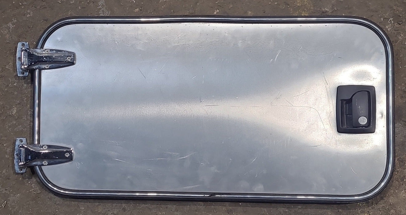 Used Radius Cornered Cargo Door 30 3/8" x 14 7/8" x 5/8" D - Young Farts RV Parts