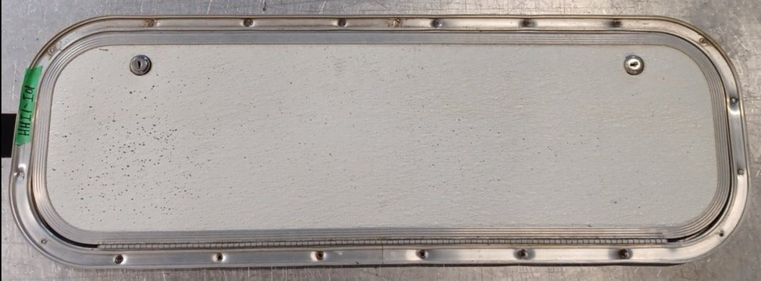 Used Radius Cornered Cargo Door 31 3/4" x 9 3/4" x 5/8"D - Young Farts RV Parts