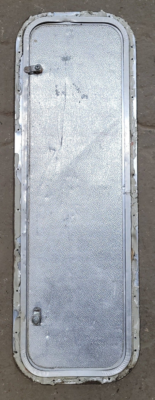 Used Radius Cornered Cargo Door 34 3/4" W x 10 3/4" H x 1/2" D - Young Farts RV Parts