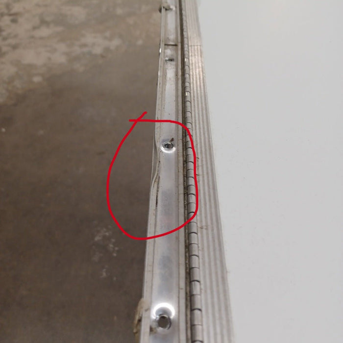 Used Radius Cornered Cargo Door 35 3/4" x 10 3/4" x 5/8"D - Young Farts RV Parts