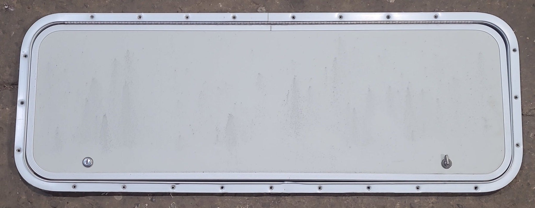 Used Radius Cornered Cargo Door 40" x 13 5/8" x 1/2" D - Young Farts RV Parts