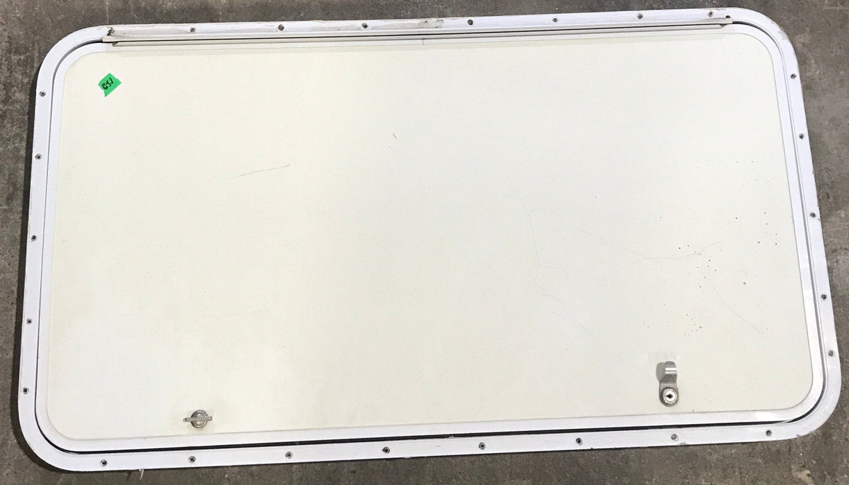 Used Radius Cornered Cargo Door 41 3/4" x 22 3/4" x 1 7/8" D - Young Farts RV Parts
