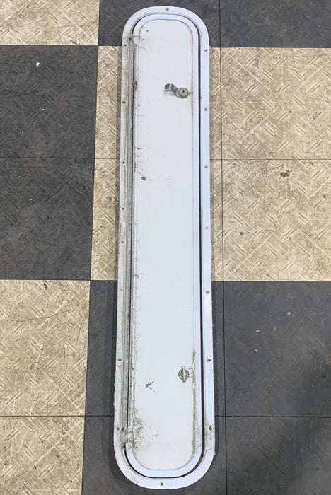 Used Radius Cornered Cargo Door 43 3/4" x 6 7/8" x 1 3/4"D - Young Farts RV Parts