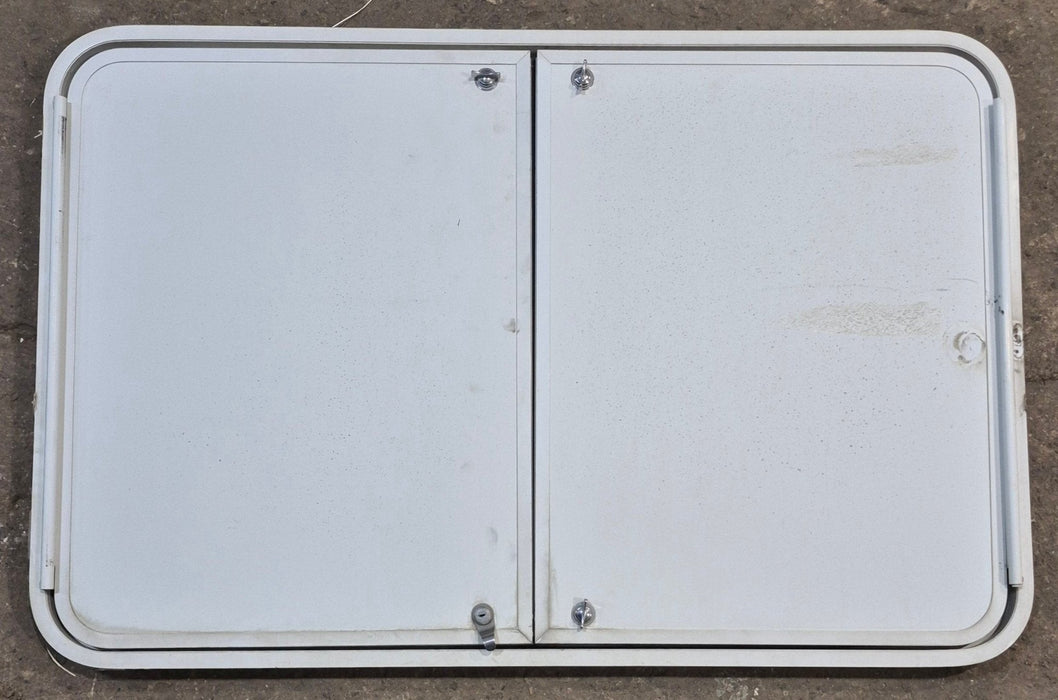 Used Radius Cornered Cargo Door 45" x 29" x 1 7/8" D - Young Farts RV Parts