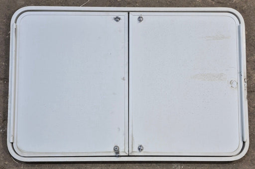 Used Radius Cornered Cargo Door 45" x 29" x 1 7/8" D - Young Farts RV Parts