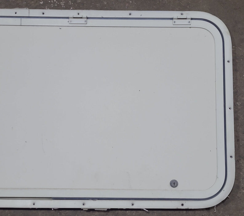 Used Radius Cornered Cargo Door 47" x 20 1/2" x 5/8"D - Young Farts RV Parts
