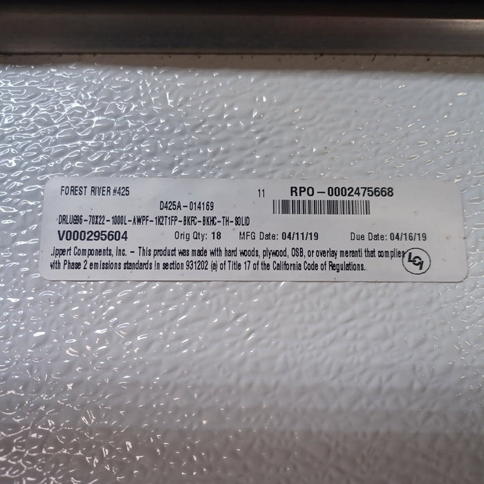 Used Radius Cornered Cargo Door 69 5/8" x 21 7/8" x 2" D