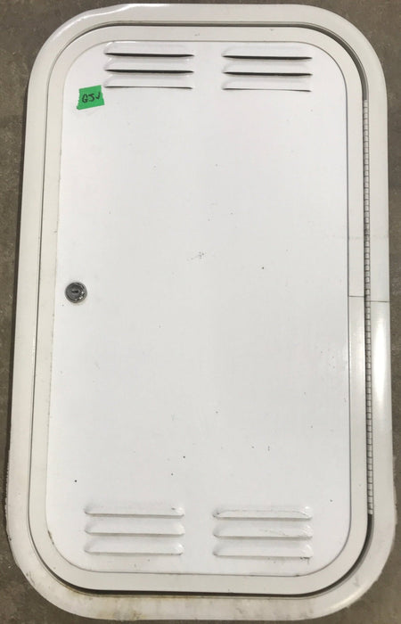 Used Radius Cornered Propane / Battery Cargo Door 13 3/4" x 24" x 1"D