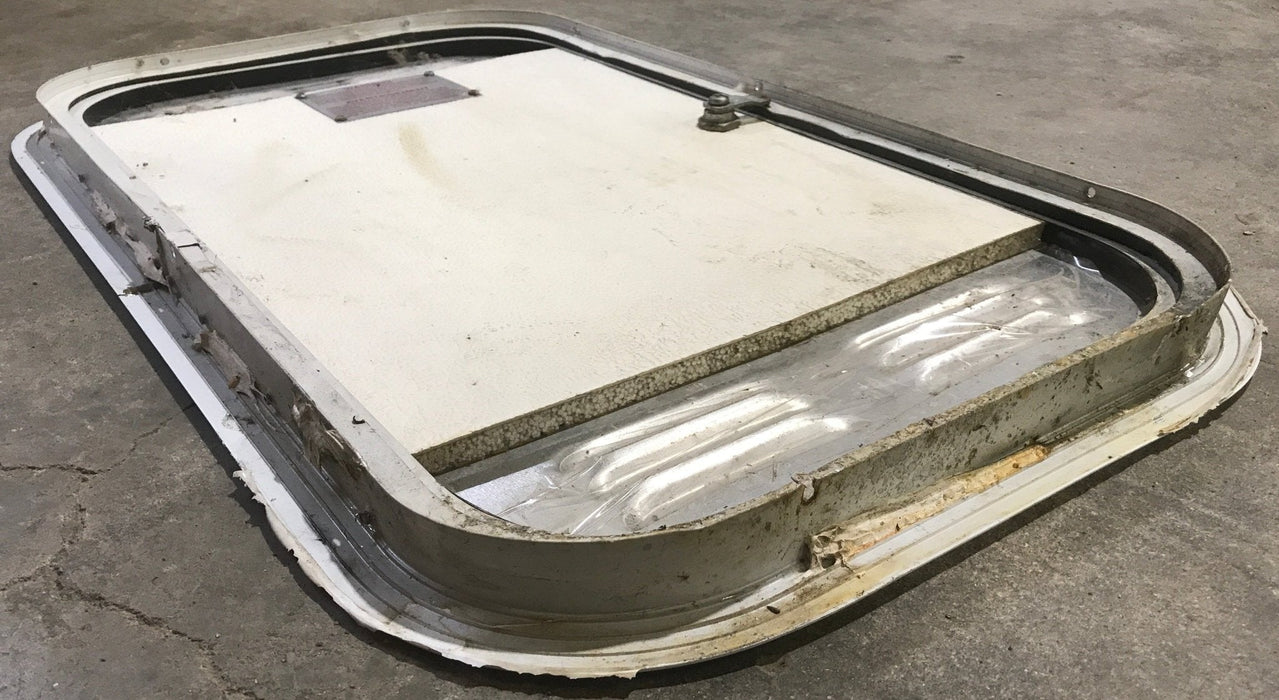 Used Radius Cornered Propane / Battery Cargo Door 13 3/4" x 24" x 1"D