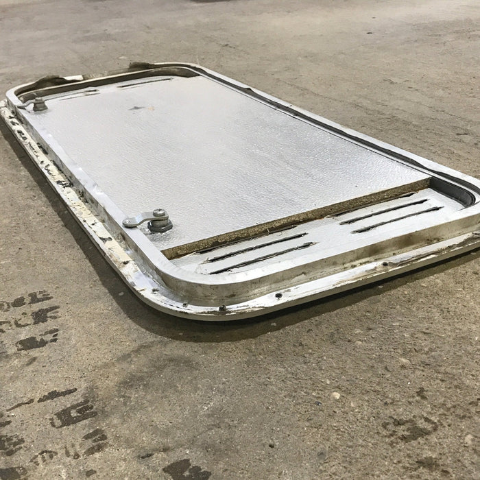 Used Radius Cornered Propane / Battery Cargo Door 13 3/4" x 31 3/4" x 3/4" D