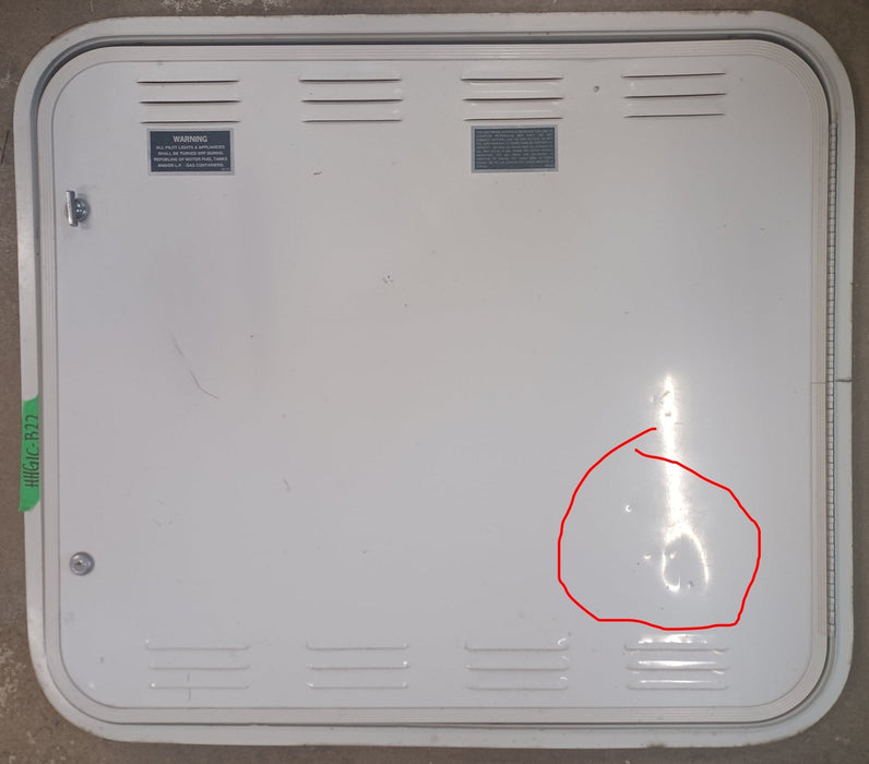 Used Radius Cornered Propane Cargo Door 29 5/8" x 26" x 5/8"D