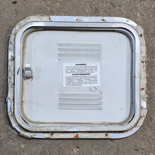 Used Radius Cornered Vented Cargo Door - 13.5 X 12 X 0.75 - Young Farts RV Parts