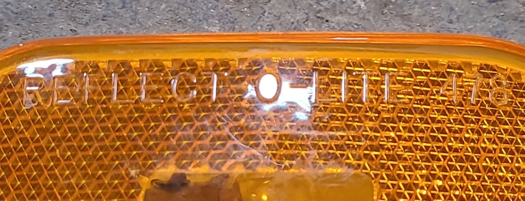 Used Reflect-O-Lite 478 - SAE-P2-A-72 Replacement Lens for Marker Light - Amber